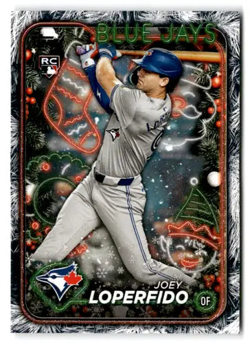 Baseball trading card of Joey Loperfido H71 from Topps Holiday Holiday Tree series