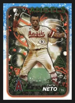 2024 Topps Holiday Zach Neto #H157 Los Angeles Angels - Baseball Card Single