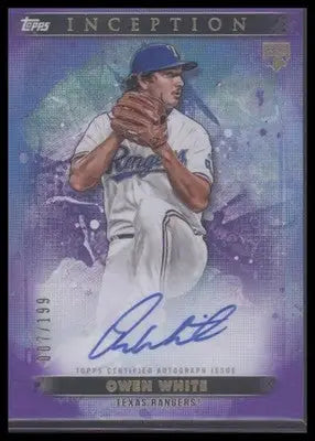 2024 Topps Inception #BRES-OW Owen White Rookie Autos Purple #/199 - Baseball Card Single