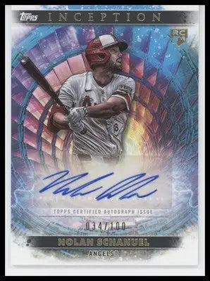 2024 Topps Inception #CPA-NS Nolan Schanuel Charged Particles Autographs #/100 - Baseball Card Single