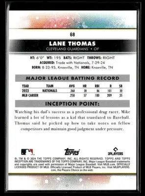 2024 Topps Inception Lane Thomas #68 Cleveland Guardians