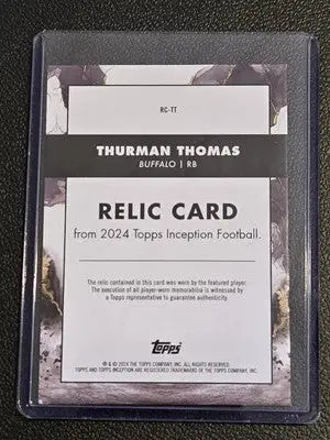 2024 Topps Inception #RC-TT Thurman Thomas Relics Red #/75 - Football Card Single