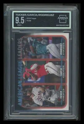 2024 Topps Julio Rodriguez Adolis Garcia Kyle Tucker #106 Arena Club 9.5 - Baseball Card Single