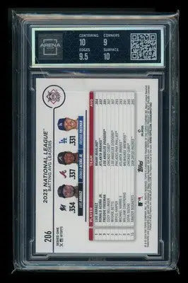 2024 Topps Luis Arraez Ronald Acuña Jr. Freddie Freeman #206 Arena Club 9.5 - Baseball Card Single