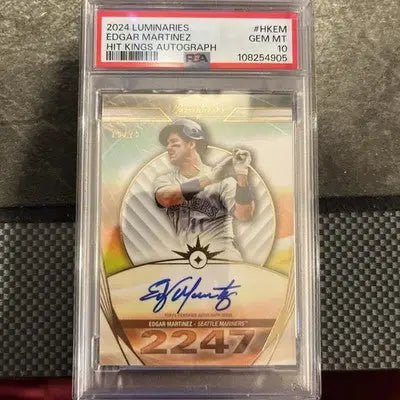 2024 Topps Luminaries Edgar Martinez Hit Kings Auto /25 PSA 10 - Baseball Card Single