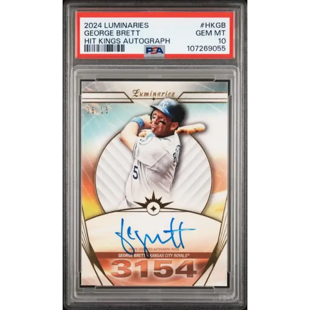 2024 Topps Luminaries #HKGB George Brett PSA 10 GEM MINT Auto 6/15 Kansas City Royals Baseball Card - Baseball Card