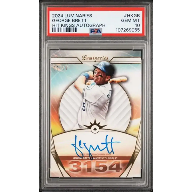 2024 Topps Luminaries #HKGB George Brett PSA 10 GEM MINT Auto 6/15 Kansas City Royals Baseball Card - Baseball Card