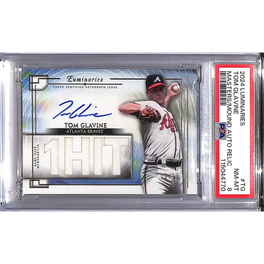 2024 Topps Luminaries Masters of the Mound #MOMAR-TG Tom Glavine PSA 8 NM-MT MEM Auto 10/25 Atlanta Braves - Baseball