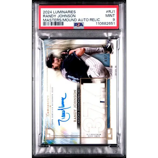 2024 Topps Luminaries #MOMARRJ1 Randy Johnson PSA 9 MINT MEM Auto 8/25 Arizona Diamondbacks Baseball Card - Baseball