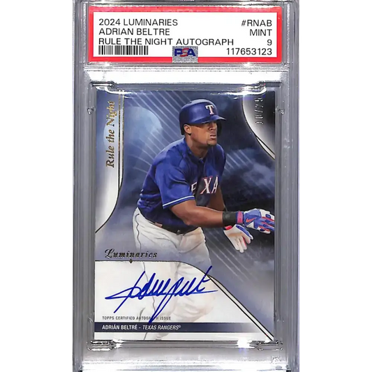 2024 Topps Luminaries Rule The Night #RN-AB Adrian Beltre PSA 9 MINT Auto 10/25 Texas Rangers - Baseball Card Single