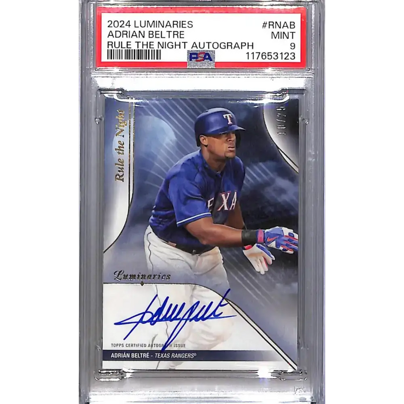 2024 Topps Luminaries Rule The Night #RN-AB Adrian Beltre PSA 9 MINT Auto 10/25 Texas Rangers - Baseball Card Single