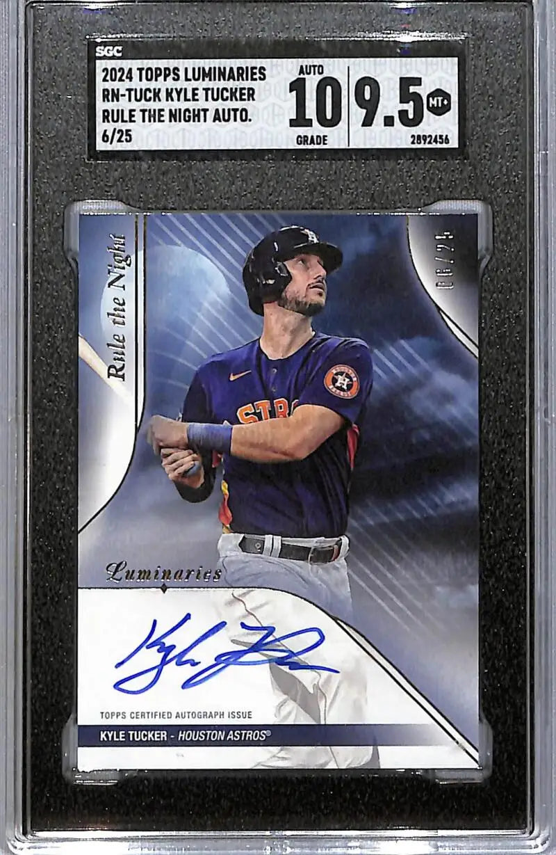 2024 Topps Luminaries Rule The Night #RN-TUCK Kyle Tucker SGC 9.5 MINT+ Auto 6/25 Houston Astros