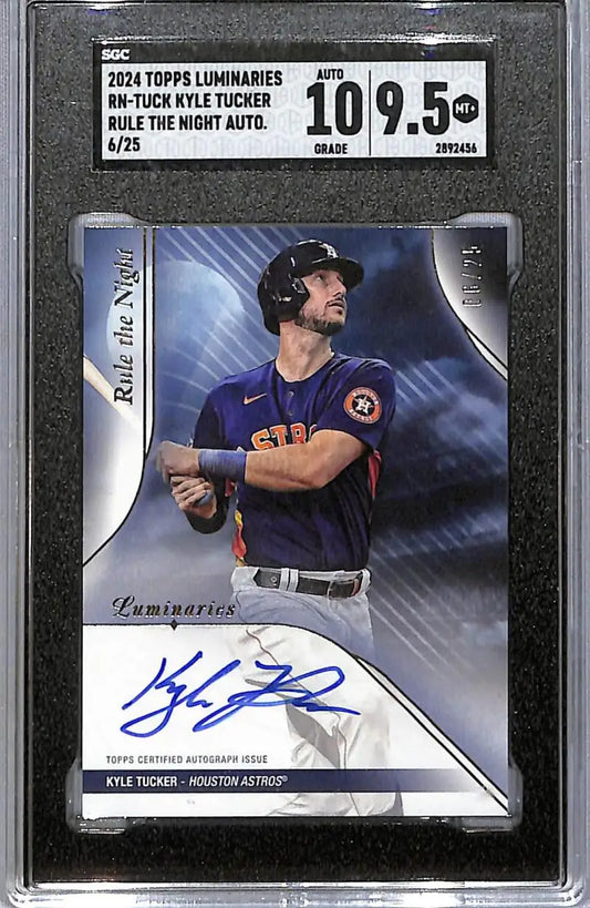 2024 Topps Luminaries Rule The Night #RN-TUCK Kyle Tucker SGC 9.5 MINT+ Auto 6/25 Houston Astros