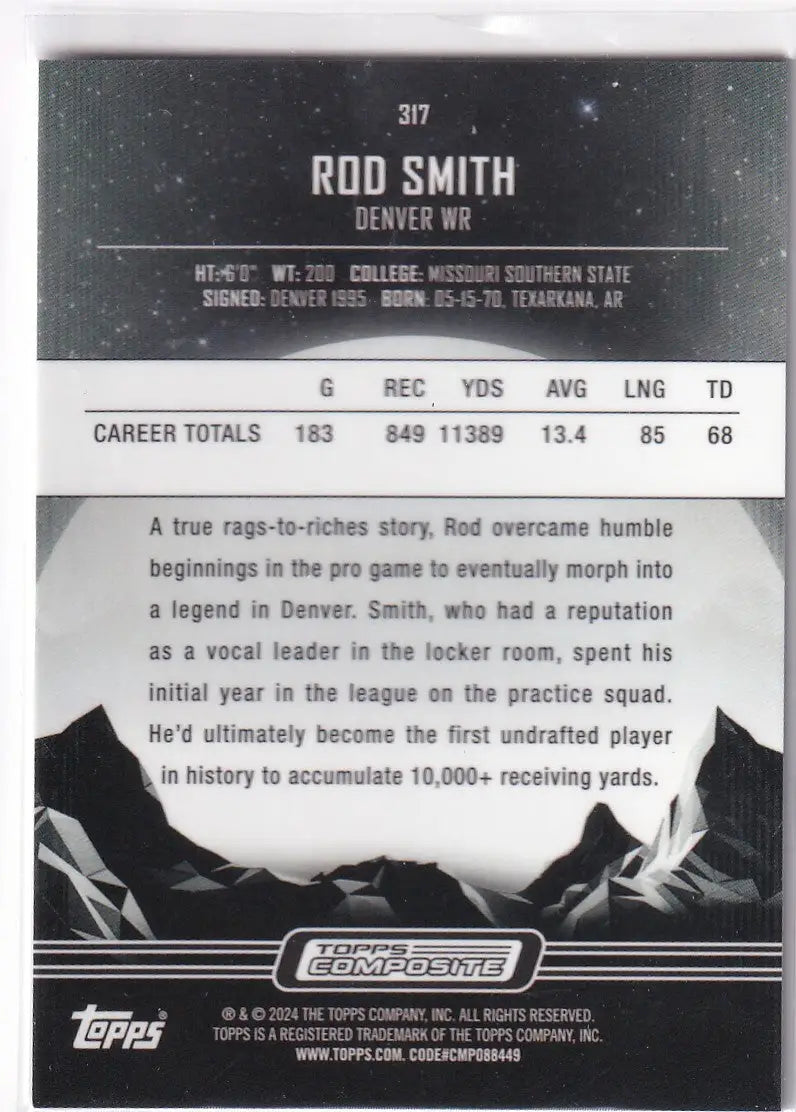 2024 TOPPS MIDNIGHT #317 ROD SMITH HOLO- DENVER BRONCOS