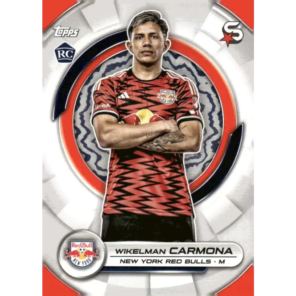2024 Topps MLS Superstars #121 Wikelman Carmona NM-MT RC Rookie New York Red Bulls Soccer Card - Soccer Card Single