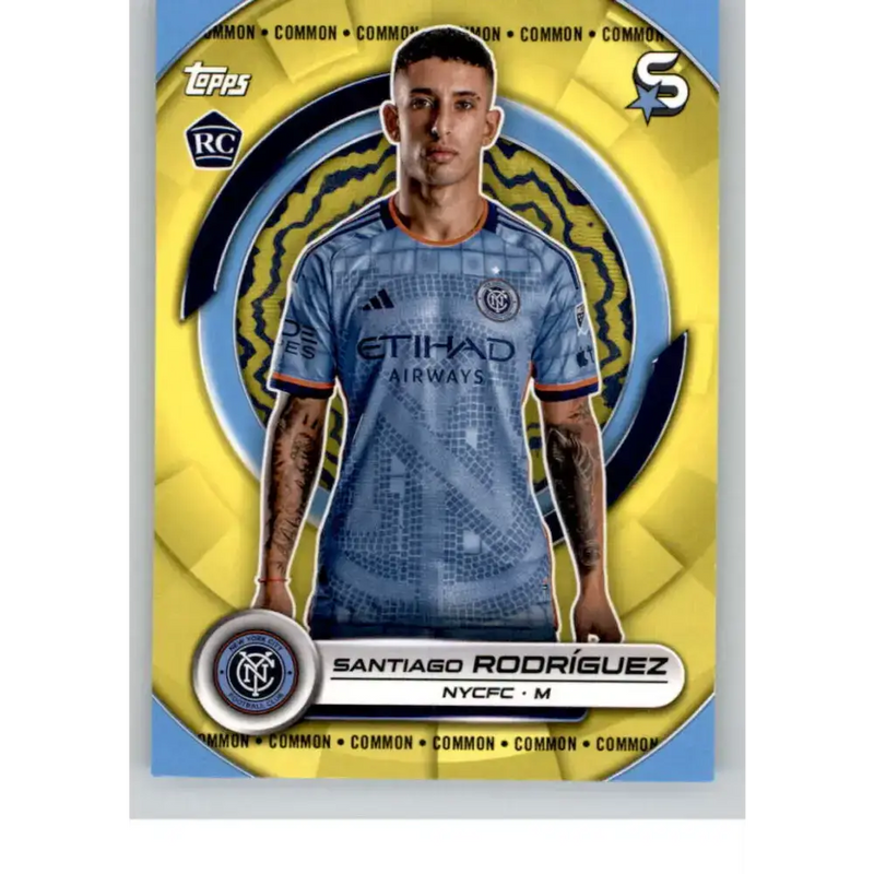 2024 Topps MLS Superstars Common Yellow #136 Santiago Rodriguez NM-MT RC Rookie NYCFC Soccer Card - Soccer Card Single