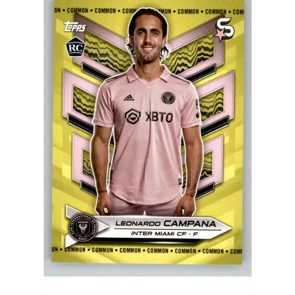 2024 Topps MLS Superstars Common Yellow #168 Leonardo Campana NM-MT RC Rookie Inter Miami CF Soccer Card - Soccer Card