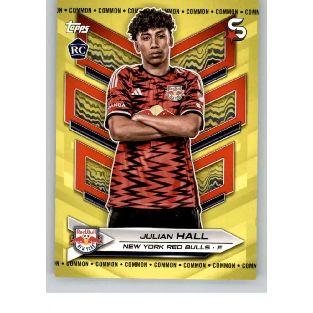 2024 Topps MLS Superstars Common Yellow #172 Julian Hall NM-MT RC Rookie New York Red Bulls Soccer Card - Soccer Card