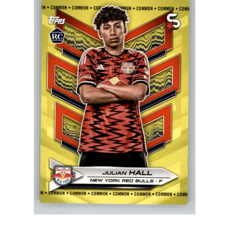 2024 Topps MLS Superstars Common Yellow #172 Julian Hall NM-MT RC Rookie New York Red Bulls Soccer Card - Soccer Card