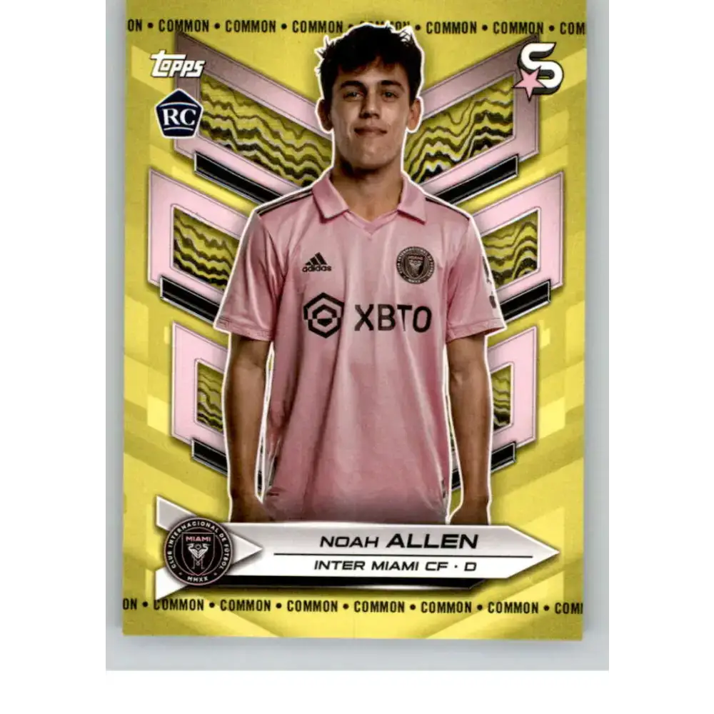 2024 Topps MLS Superstars Common Yellow #199 Noah Allen NM-MT RC Rookie Inter Miami CF Soccer Card - Soccer Card Single