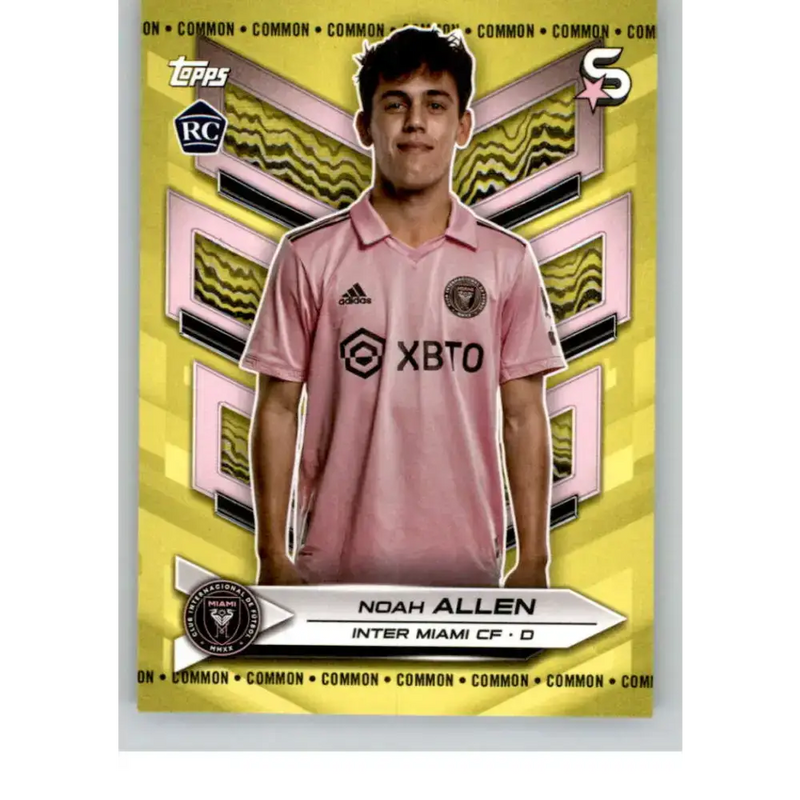 2024 Topps MLS Superstars Common Yellow #199 Noah Allen NM-MT RC Rookie Inter Miami CF Soccer Card - Soccer Card Single