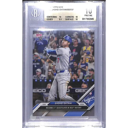 2024 Topps Now #722 Shohei Ohtani BGS 10 Pristine Los Angeles Dodgers
