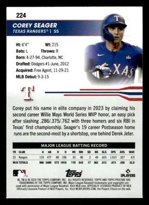 2024 Topps Pristine #224 Corey Seager - Baseball Card Single