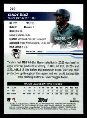 2024 Topps Pristine #272 Yandy Díaz All-Star Game - Baseball Card Single