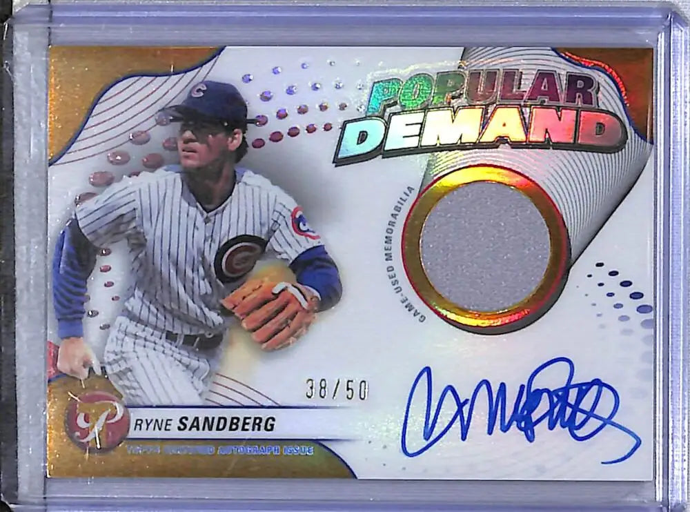 2024 Topps Pristine Gold #DPAR-RS Ryne Sandberg NM-MT MEM Auto 38/50 Chicago Cubs - Baseball Card Single