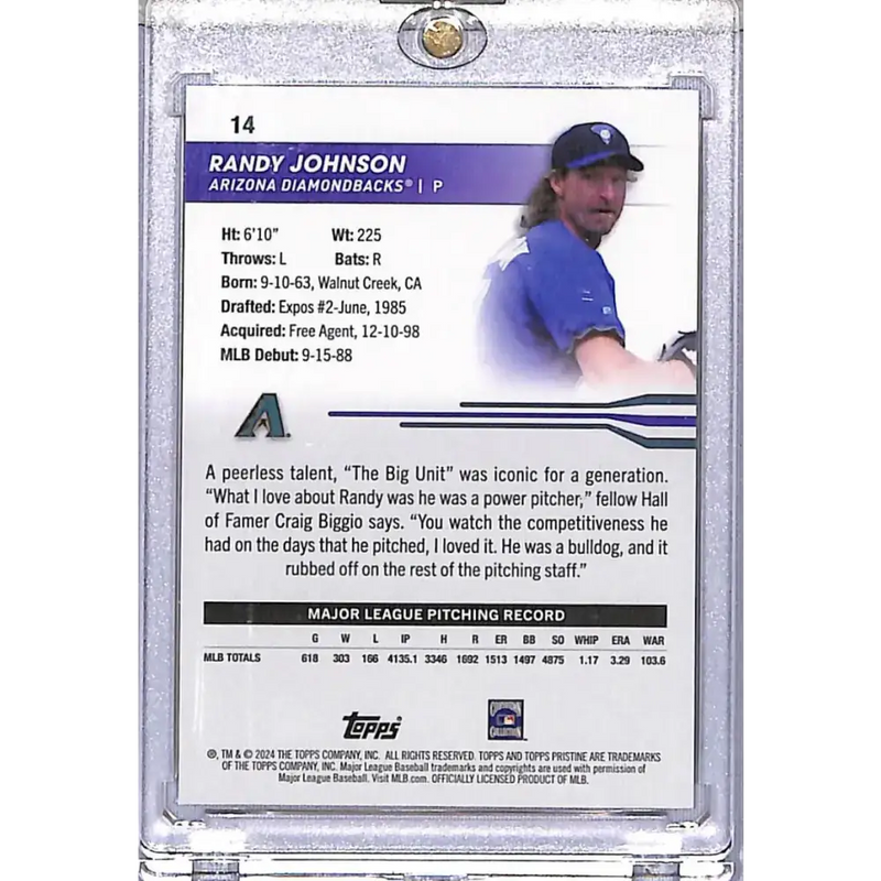 2024 Topps Pristine Green #14 Randy Johnson NM-MT 033/150 Arizona Diamondbacks - Baseball Card Single