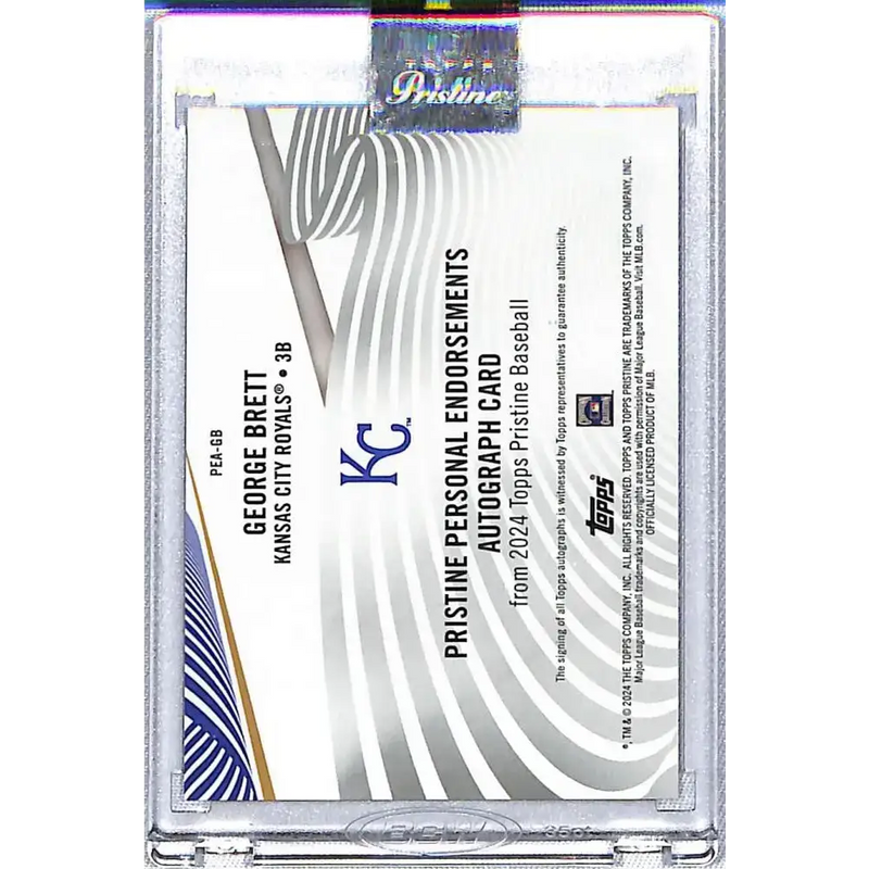 2024 Topps Pristine Personal Endorsements Autograph Refractor Red #PEA-GB George Brett NM-MT Auto 1/5 Kansas City