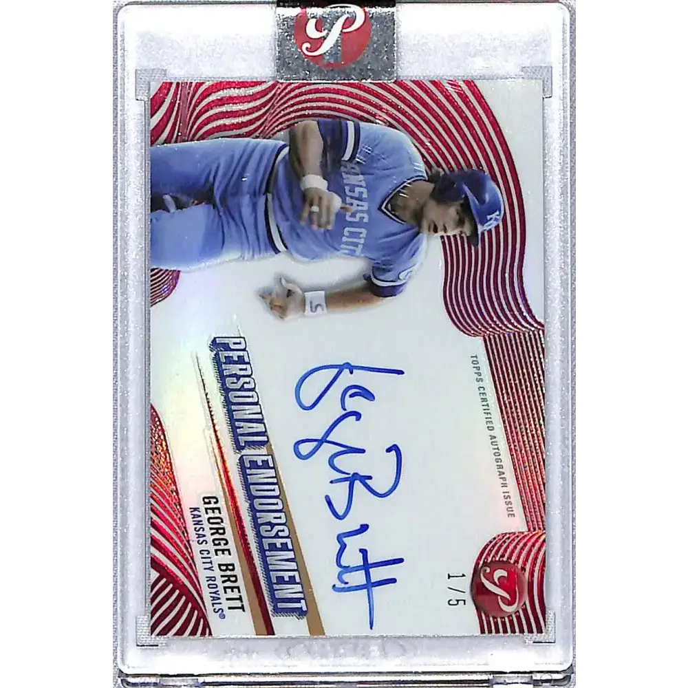 2024 Topps Pristine Personal Endorsements Autograph Refractor Red #PEA-GB George Brett NM-MT Auto 1/5 Kansas City