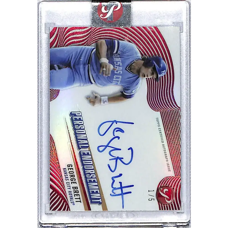 2024 Topps Pristine Personal Endorsements Autograph Refractor Red #PEA-GB George Brett NM-MT Auto 1/5 Kansas City
