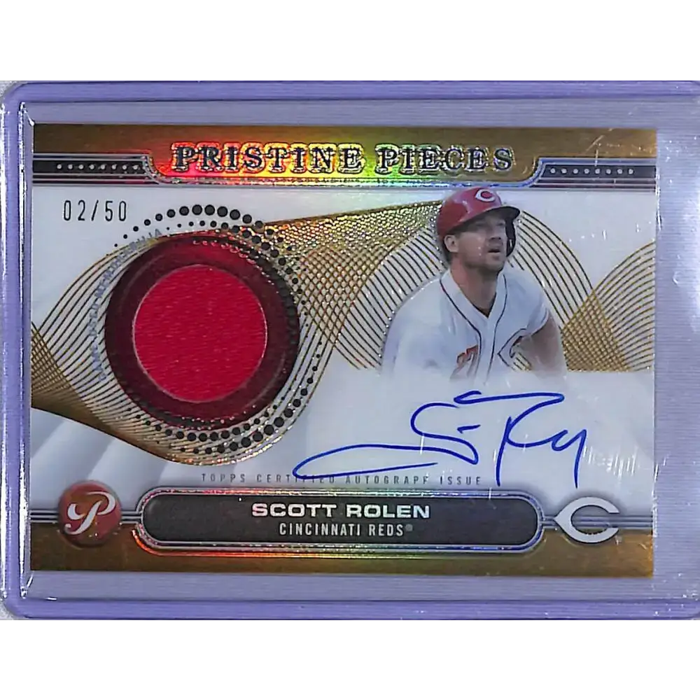 2024 Topps Pristine Pieces Gold #PPAR-SR Scott Rolen NM-MT MEM Auto 2/50 Cincinnati Reds Baseball Card - Baseball Card