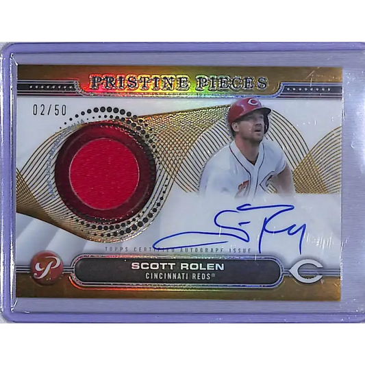 2024 Topps Pristine Pieces Gold #PPAR-SR Scott Rolen NM-MT MEM Auto 2/50 Cincinnati Reds Baseball Card - Baseball Card