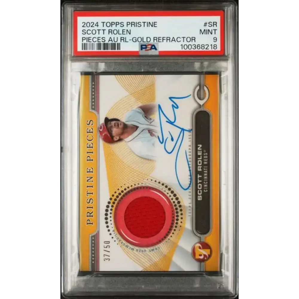2024 Topps Pristine Pieces Gold #PPARSR Scott Rolen PSA 9 MINT MEM Auto 37/50 Cincinnati Reds Baseball Card - Baseball