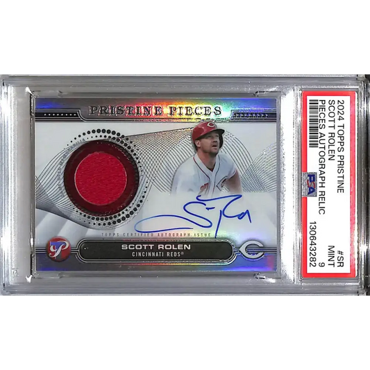 2024 Topps Pristine Pieces #PPAR-SR Scott Rolen PSA 9 MINT MEM Auto Cincinnati Reds - Baseball Card Single