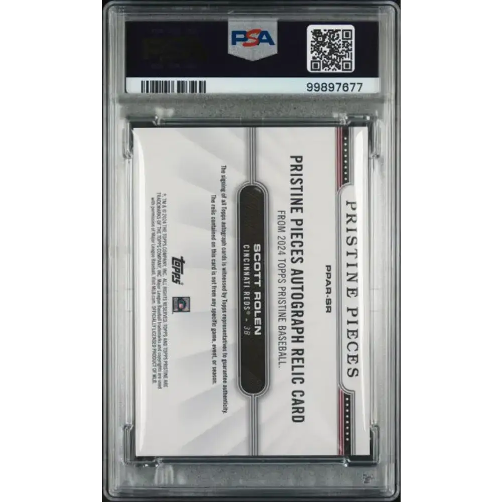 2024 Topps Pristine Pieces #SR Scott Rolen PSA 9 MINT MEM Auto Baseball Card - Baseball Card Single