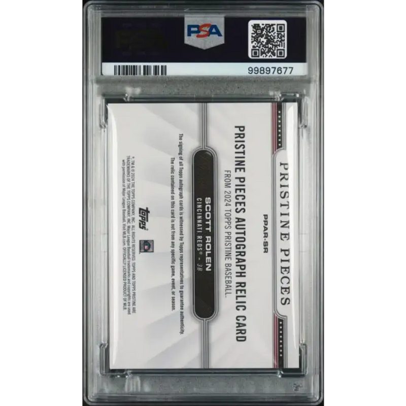 2024 Topps Pristine Pieces #SR Scott Rolen PSA 9 MINT MEM Auto Baseball Card - Baseball Card Single