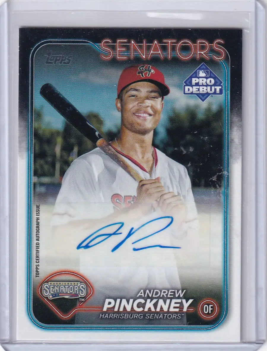 2024 Topps Pro Debut Auto #PD-117 Andrew Pinckney - Senators - Baseball Card Single