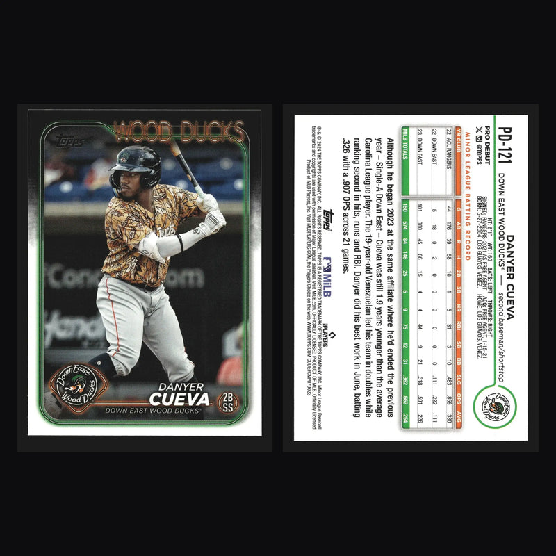 2024 Topps Pro Debut Danyer Cueva #PD-121 Down East Wood Ducks - Baseball Card Single