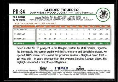 2024 Topps Pro Debut Gleider Figuereo #PD-34 Down East Wood Ducks