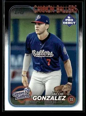2024 Topps Pro Debut Jacob Gonzalez #PD-19 Kannapolis Cannon Ballers