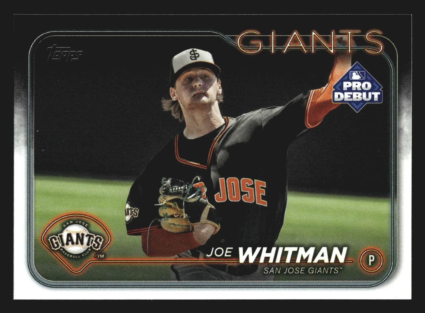 2024 Topps Pro Debut Joe Whitman #PD-41 San Jose Giants - Baseball Card Single