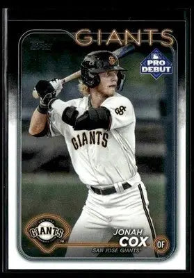 2024 Topps Pro Debut Jonah Cox #PD-61 San Jose Giants