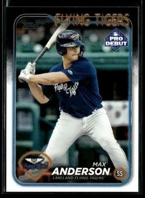 2024 Topps Pro Debut Max Anderson #PD-173 Lakeland Flying Tigers