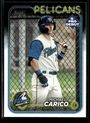 2024 Topps Pro Debut Michael Carico #PD-36 Myrtle Beach Pelicans
