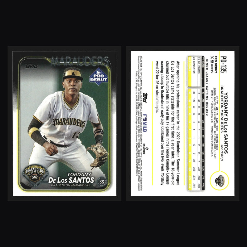 2024 Topps Pro Debut #PD-135 Yordany De Los Santos Bradenton Marauders