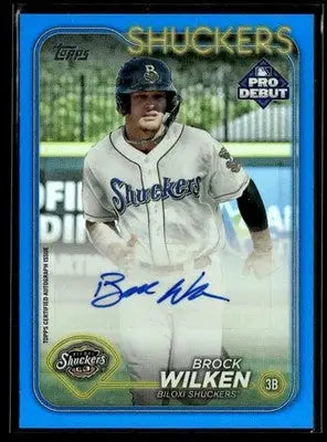 2024 Topps Pro Debut #PD-57 Brock Wilken Autographs Blue #/150 - Baseball Card Single