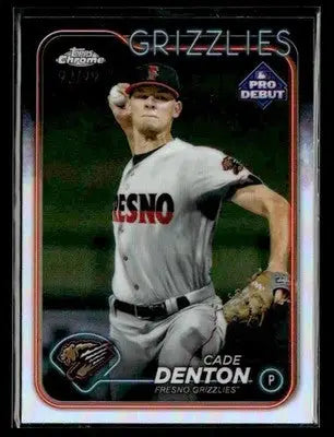 2024 Topps Pro Debut #PDC-86 Cade Denton Chrome Refractor #/99 - Baseball Card Single